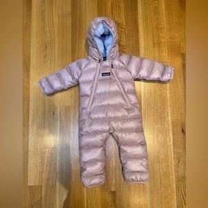 Patagonia Infant Hi-Loft Down Sweater Bunting - Size 3-6 Months - Light Pink
